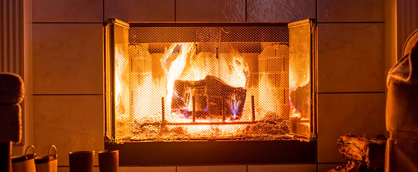 Mendota Hearth Landscape Fireplace Installation in Rossville, Maryland
