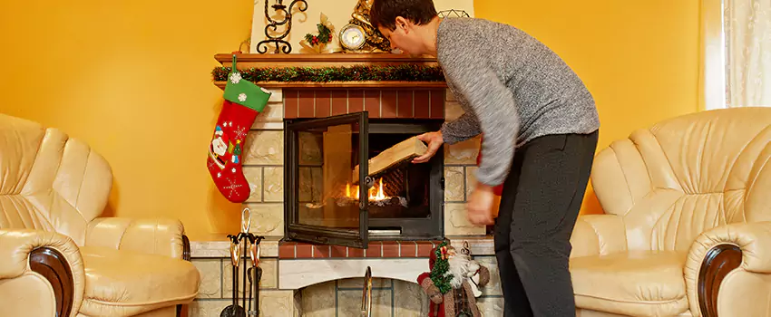 Rusted Metal Fireplace Restoration in Rossville, Maryland